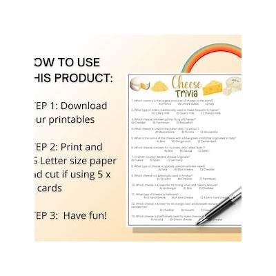 Download Printable Rules for the Cheese Game to Enjoy with Friends and Family