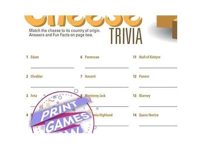 Download Printable Rules for the Cheese Game to Enjoy with Friends and Family